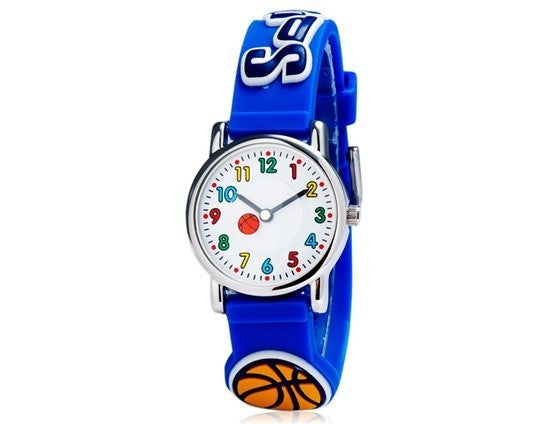 Reloj de silicona con dibujos animados para niños.