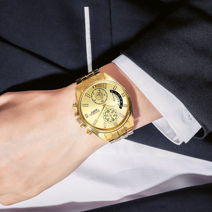 Nuevo estilo de moda reloj de cuarzo de aleación de oro