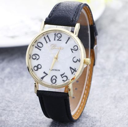 Reloj con correa de mármol, reloj de moda de Ginebra, reloj informal con esfera de concha para hombres y mujeres