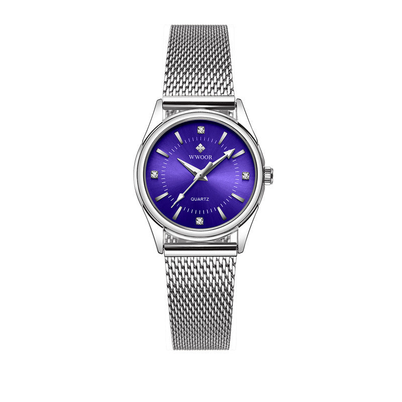 Ladies mesh strap waterproof quartz watch