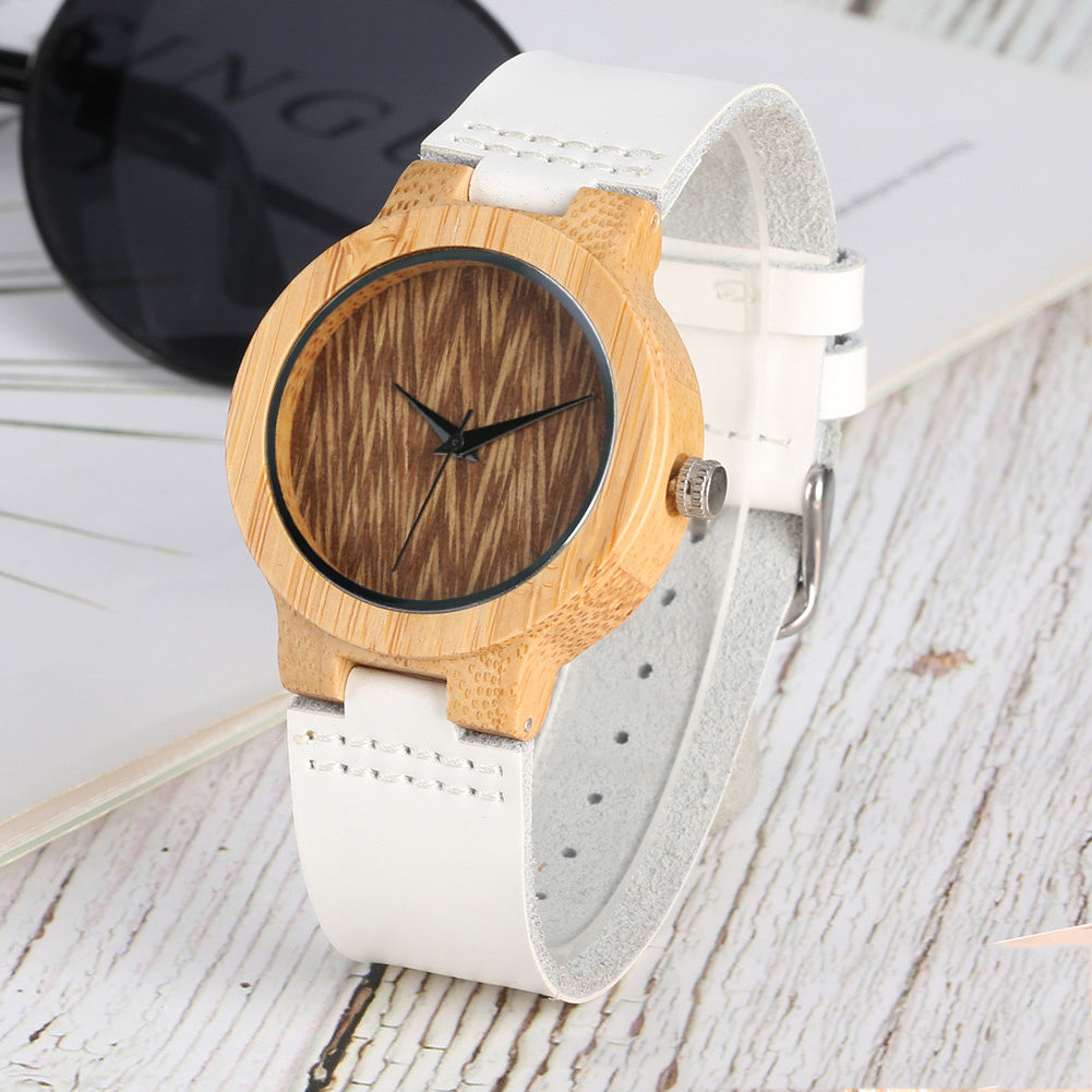 Reloj de madera para mujer.