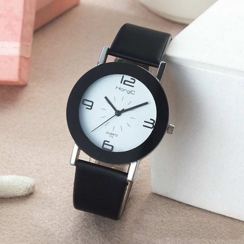 175shopee Reloj de cuarzo para parejas, sencillo, blanco