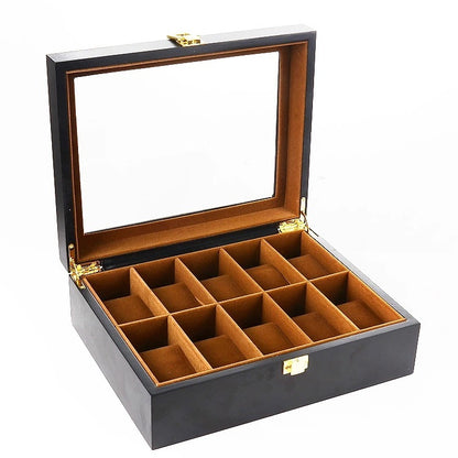 12-digit wooden watch storage box