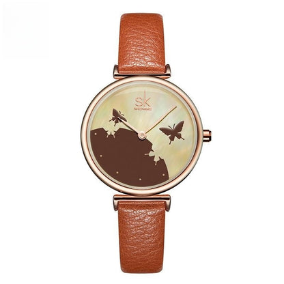 Women's Creative Kallima Inachus Fritillary Dial Belt Waterproof Watch