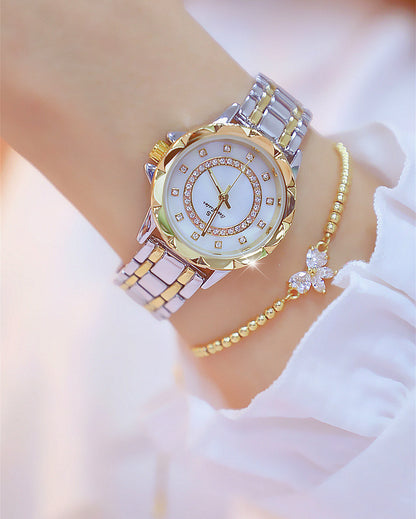 Reloj Linked completo con diamantes para mujer