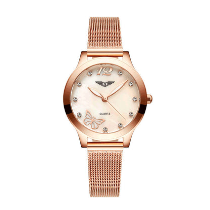 Mesh belt diamond watch