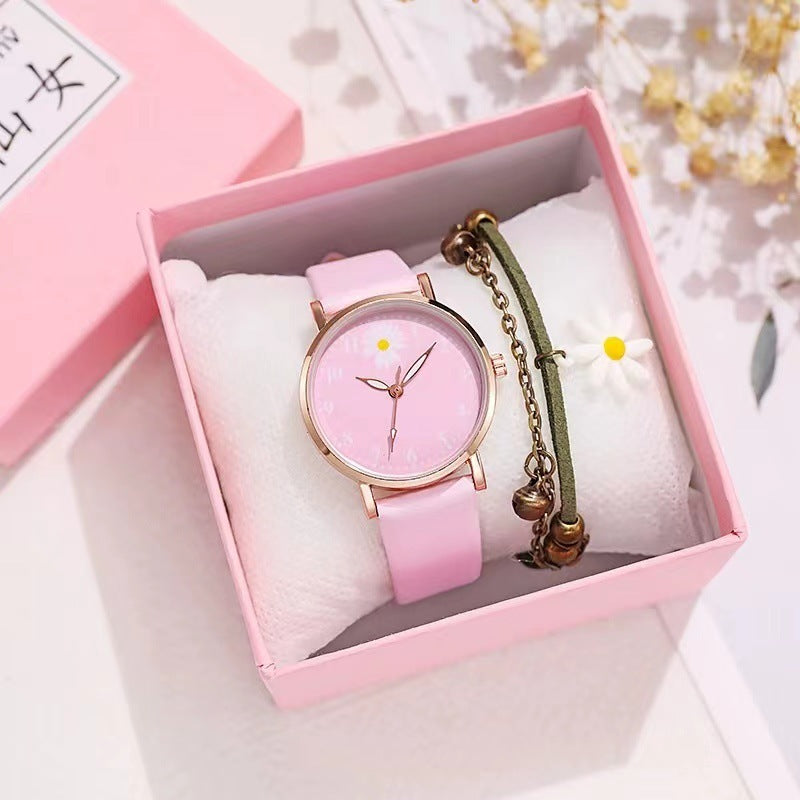 Reloj de niña Little Daisy, estilo Mori, estilo universitario, estilo artístico retro de Hong Kong, reloj para mujer estudiante