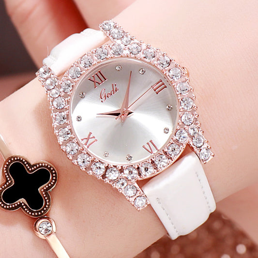 Reloj casual con diamantes y personalidad para damas que combina con todo