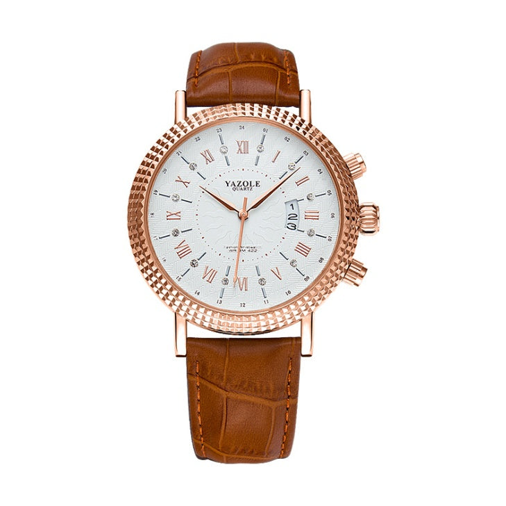 Reloj calendario para hombre, reloj de cuarzo, reloj de negocios, informal, de moda, de comercio exterior