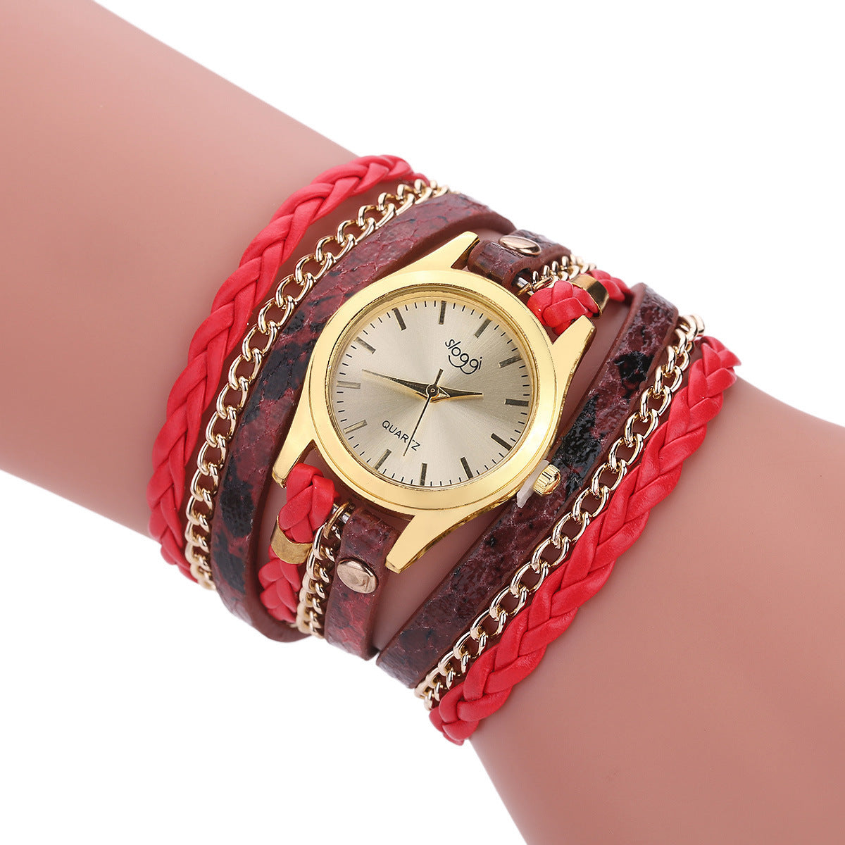 Reloj de mujer con hebilla de aleación