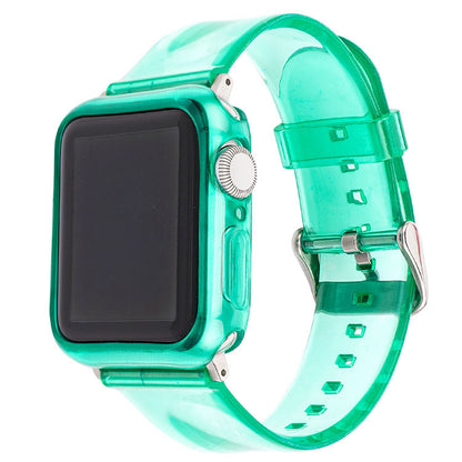 Silicone Solid Color Transparent Strap Case