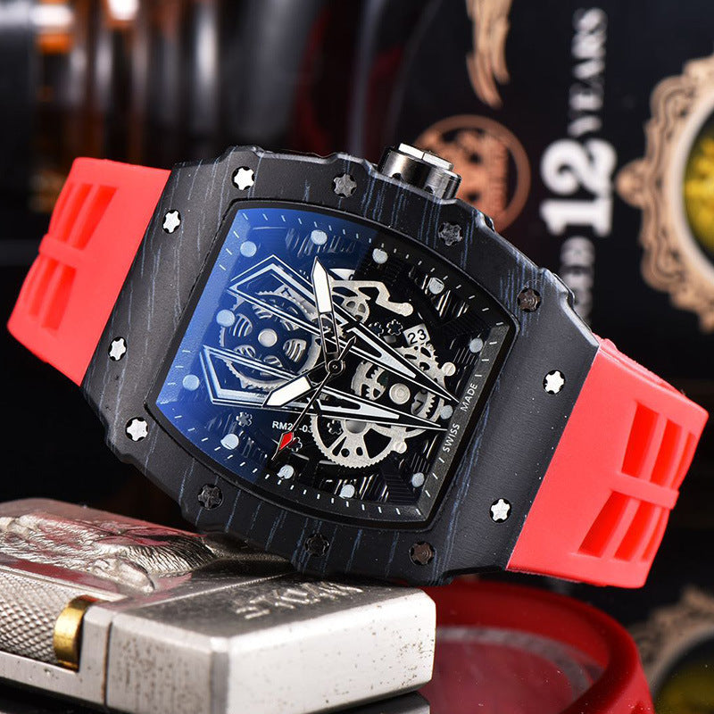 Watch Barrel-shaped Hollowed Fashion Business Quartz Watch Single Calendar Watch