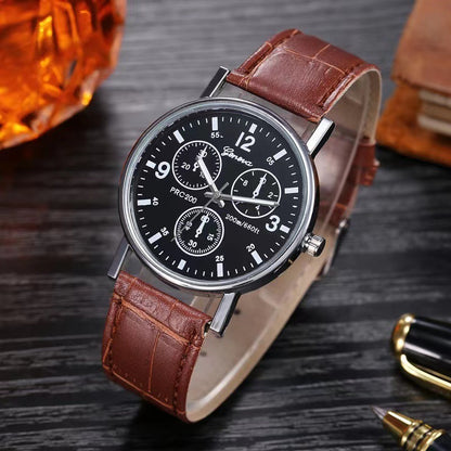 Reloj de cuarzo para hombre, moderno, informal y a juego