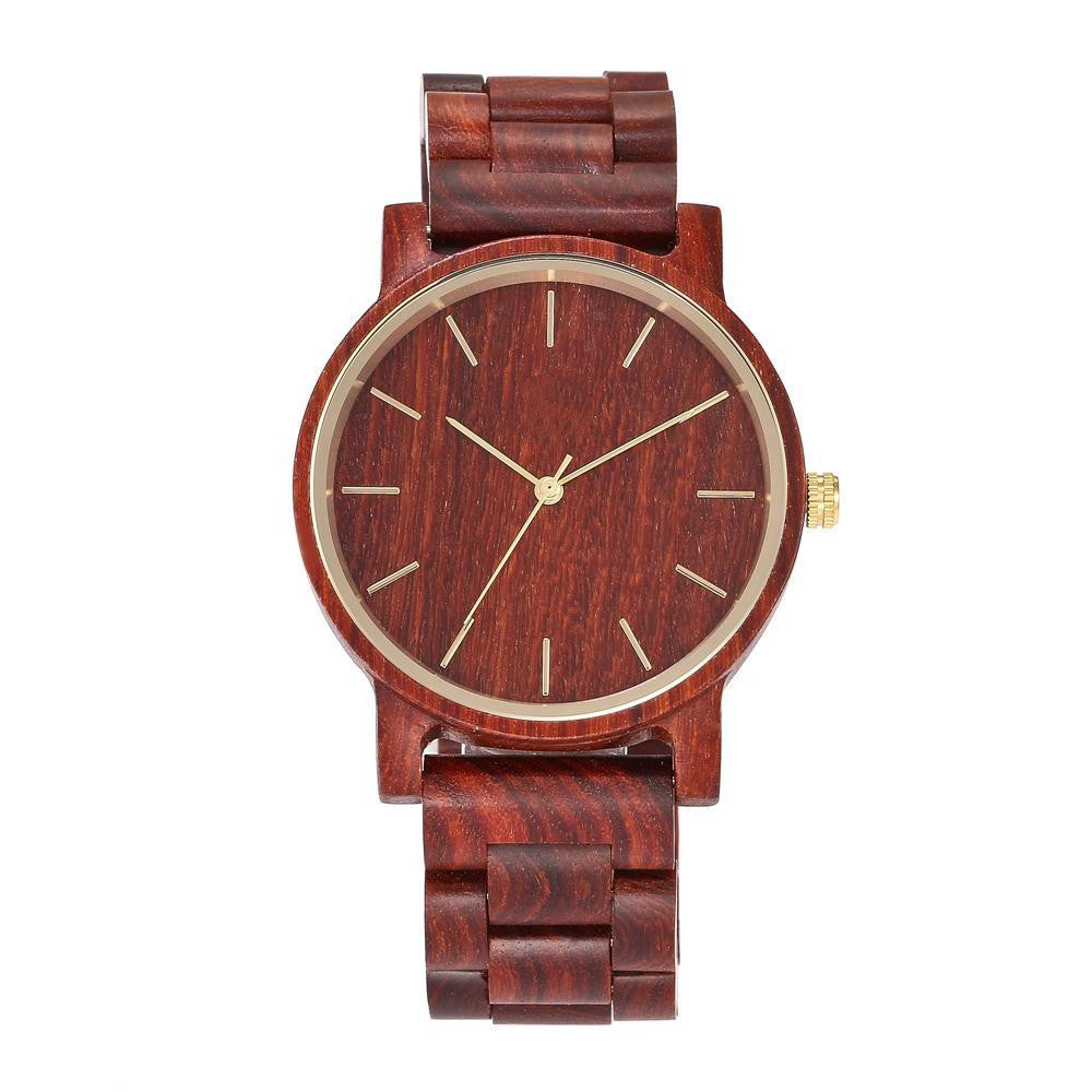 Reloj de madera vintage informal de moda