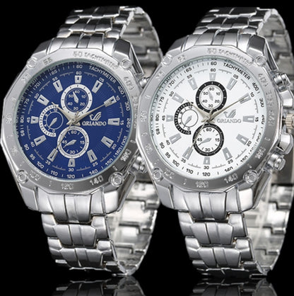 Relojes de acero inoxidable plateados a la moda para hombre, relojes de lujo de primera marca, relojes deportivos para hombre, relojes de pulsera casuales para hombre, reloj masculino 