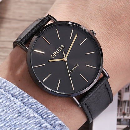 Reloj de lujo ultrafino con correa ligera para hombre