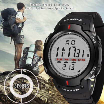 Reloj deportivo de pantalla grande para hombre, resistente al agua, multifuncional, para exteriores y montañismo