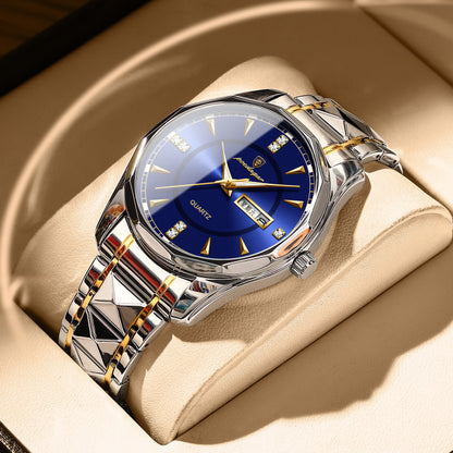 Nuevo reloj de moda para hombre, resistente al agua, de acero de tungsteno de alta calidad