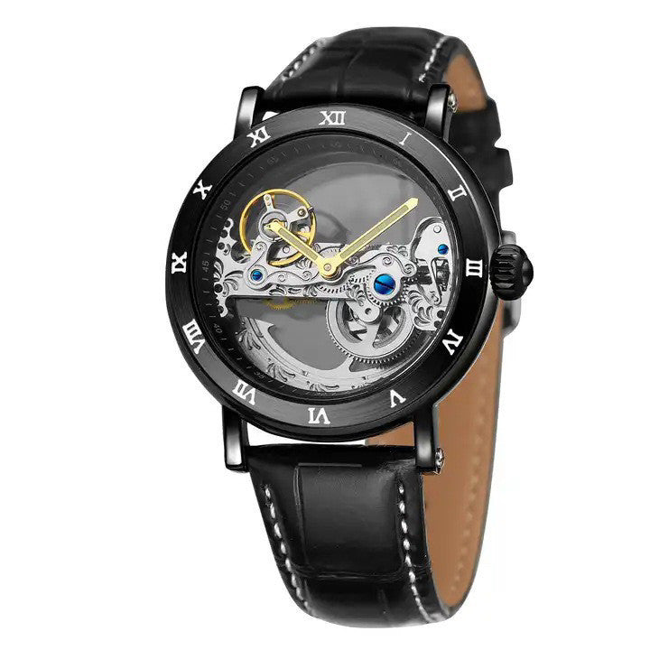 Fashion Double-sided Hollow Movement Automatic Mechanical Watch