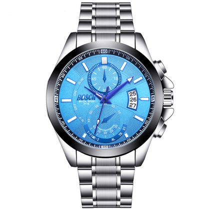 Steel band calendar sports waterproof large dial