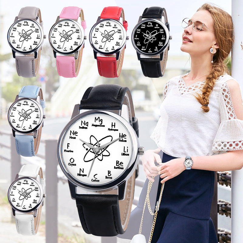 Reloj de moda molecular químico Reloj de mujer Reloj de estudiante