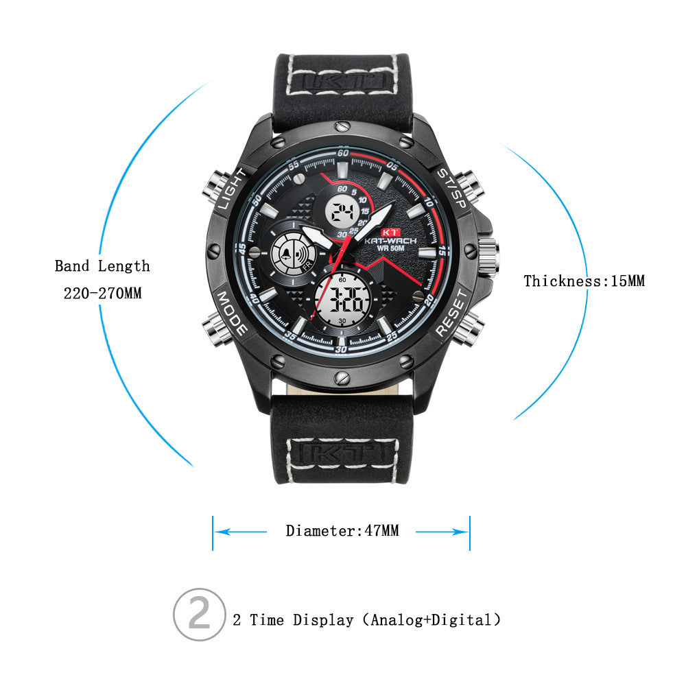 Reloj de hombre de moda multifunción deportivo electrónico