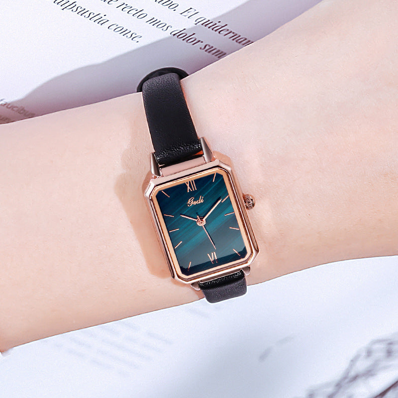 Reloj de cuarzo cuadrado vintage GEDI