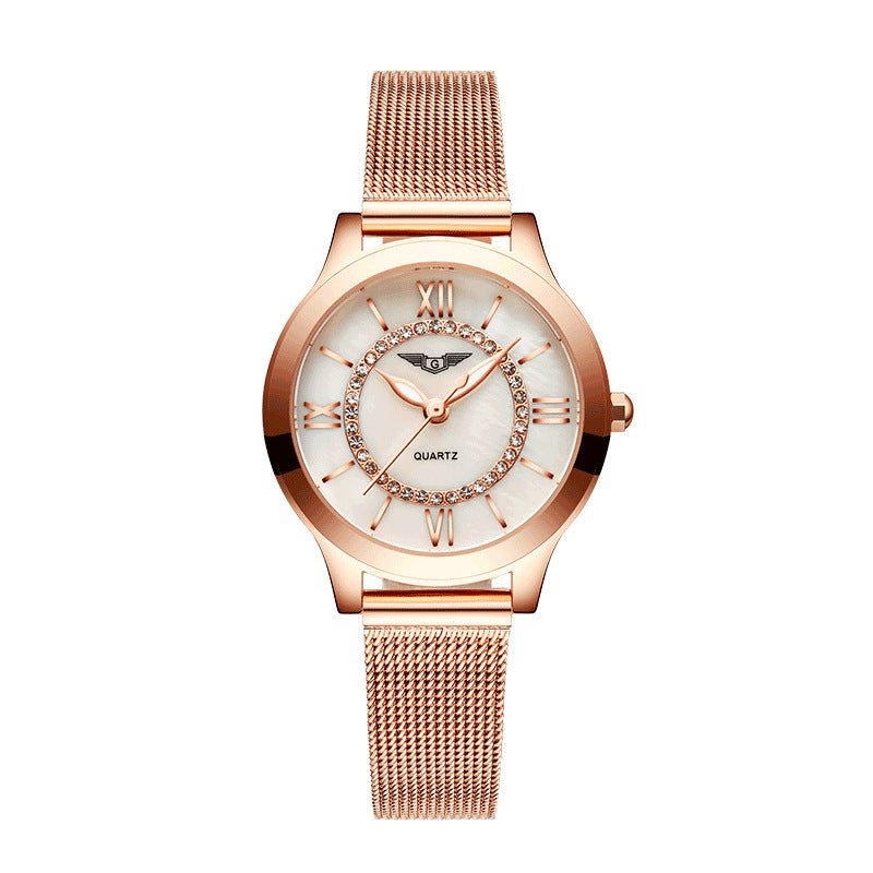 Mesh belt diamond watch