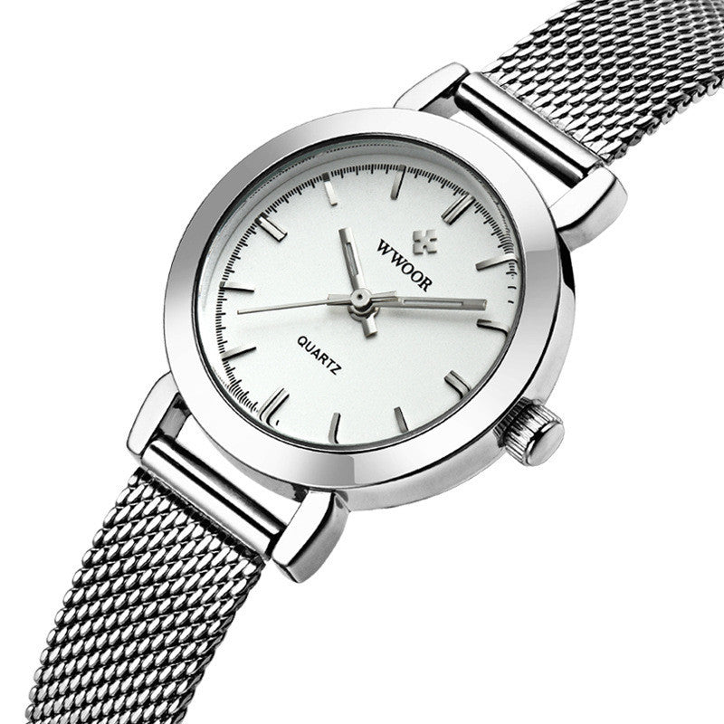 Women's stainless steel mesh belt quartz watch