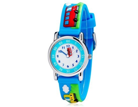 Reloj de silicona con dibujos animados para niños.