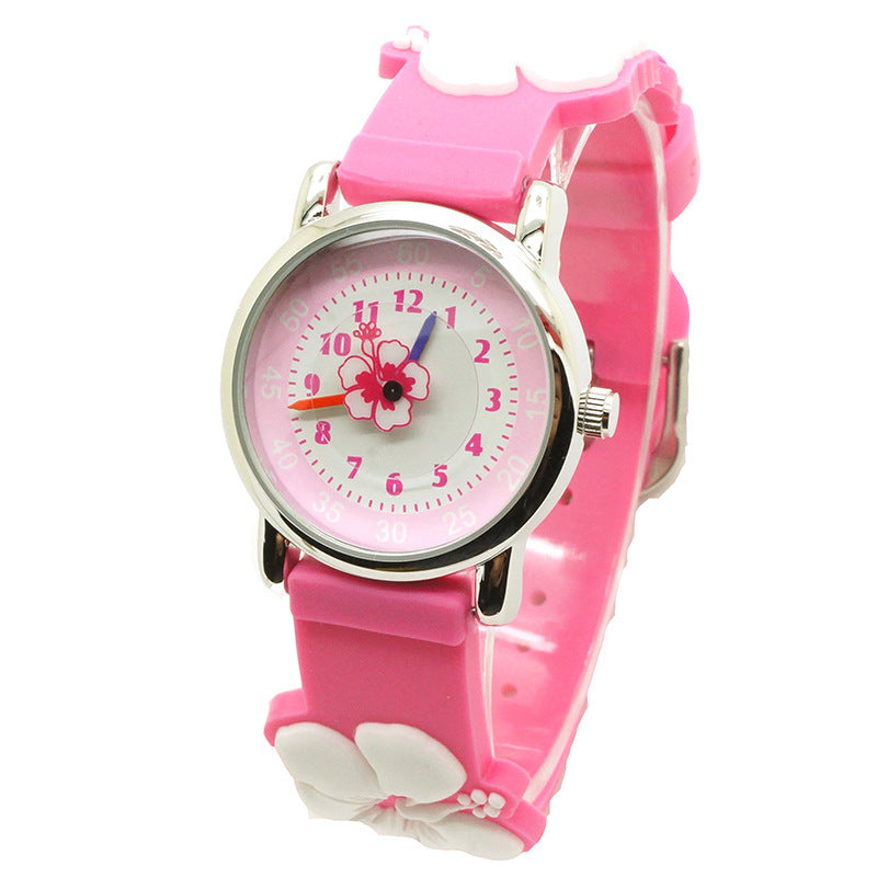 Reloj de silicona con dibujos animados para niños.