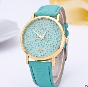 Reloj de pulsera con flores de Ginebra