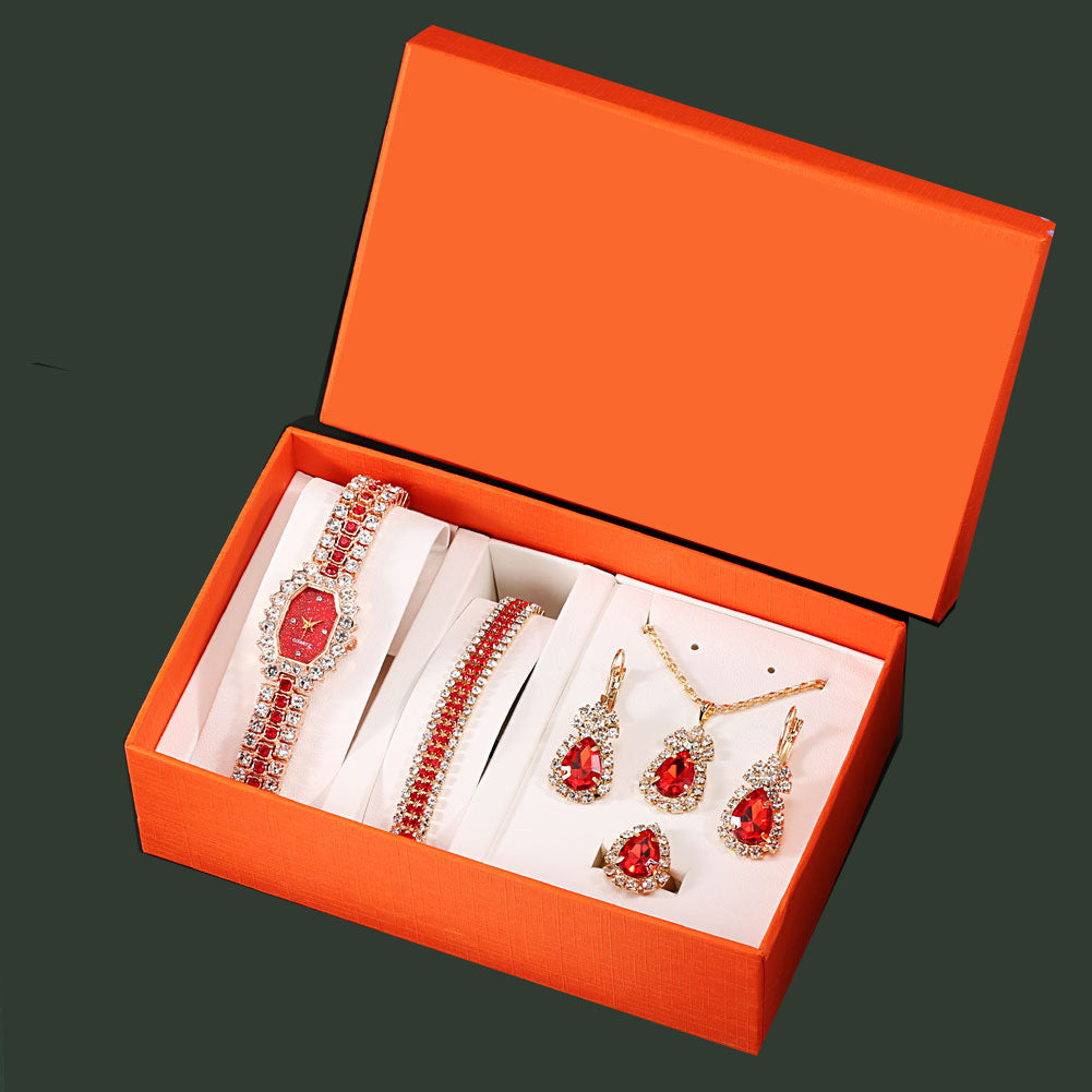 Quartz Watch Earrings Gift Box Set