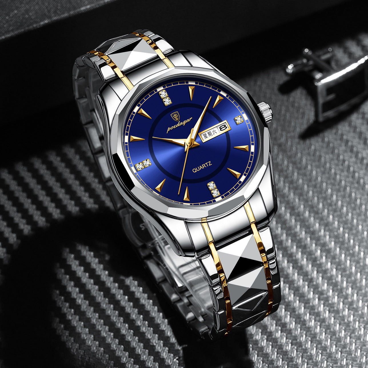 Nuevo reloj de moda para hombre, resistente al agua, de acero de tungsteno de alta calidad
