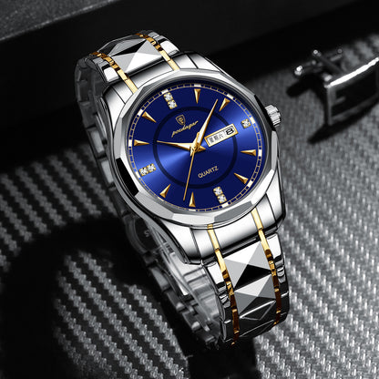 Nuevo reloj de moda para hombre, resistente al agua, de acero de tungsteno de alta calidad