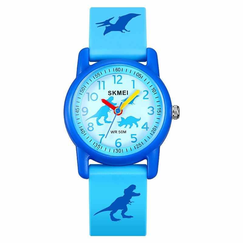 SKMEI 2157 Fashion Sports Waterproof Children Watch Cartoon Student Quartz Watch - Dinosaur