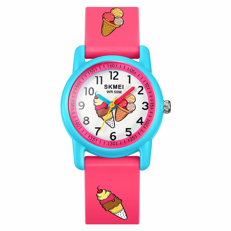 SKMEI 2157 Fashion Sports Waterproof Children Watch Cartoon Student Quartz Watch - Dinosaur