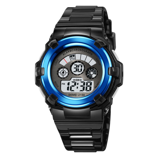 SKMEI 2156 Students Electronic Watch 12  /  24H Multifunction Wristwatch - Black  /  Blue