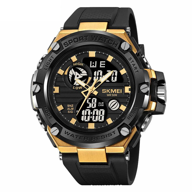 SKMEI 2119 Reloj Deportivo Al Aire Libre Informal De Negocios Correa De TPU Reloj Electrónico Multifunción - Negro