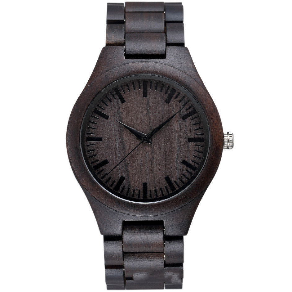 Reloj de cuarzo de madera de estilo nuevo y moderno para hombre