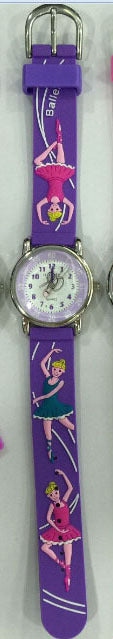 Reloj de silicona con dibujos animados para niños.