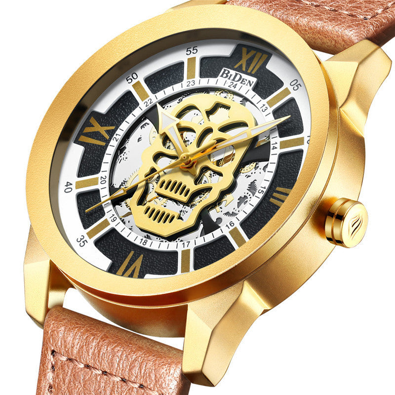 Reloj de cuarzo hueco para hombre Biden Reloj para hombre Reloj para hombre Casual