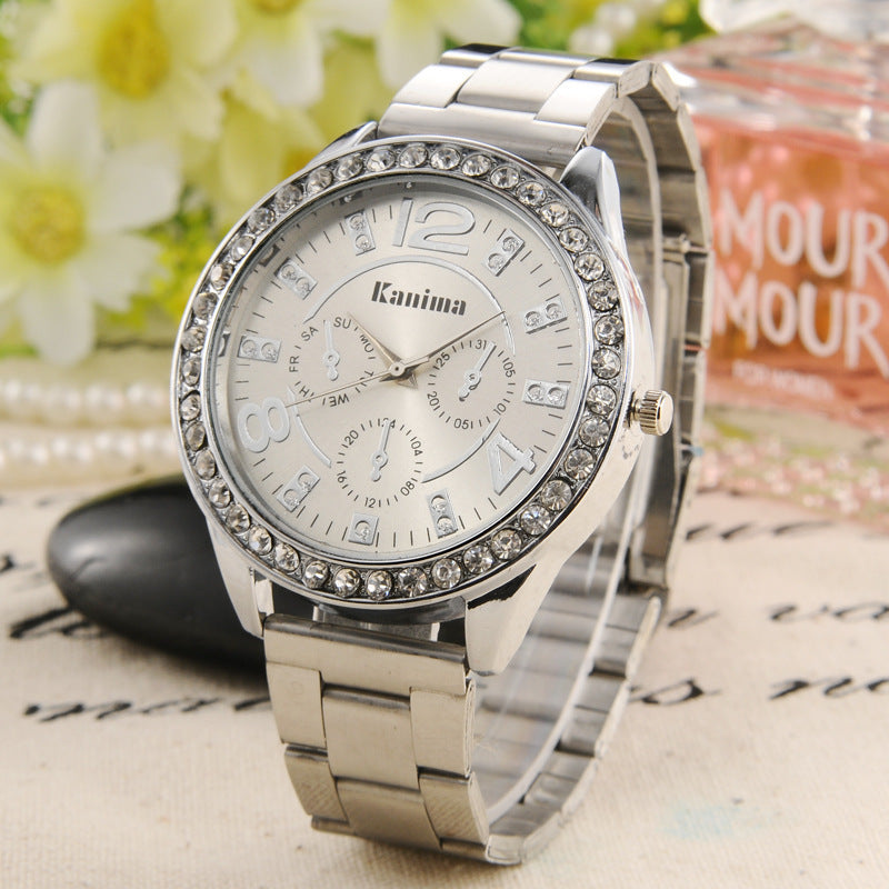 Relogio Feminino Nueva marca Kanima Crystal Reloj de cuarzo informal