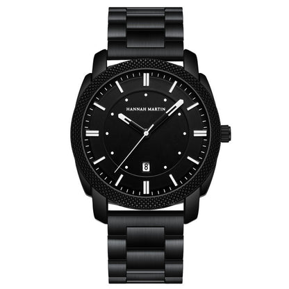 Reloj de hombre de acero inoxidable resistente al agua