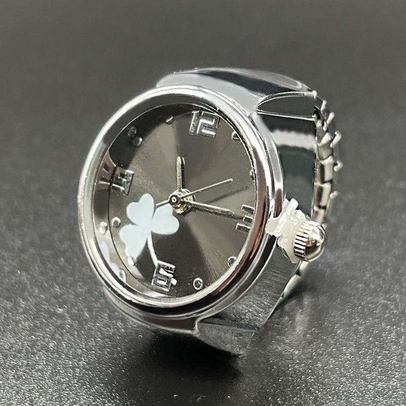 Reloj de aleación con anillo de concha para hombre y mujer, sencillo y a la moda, combinable con todo