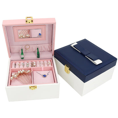 Leather High-end Jewelry Ring Watch Storage Box