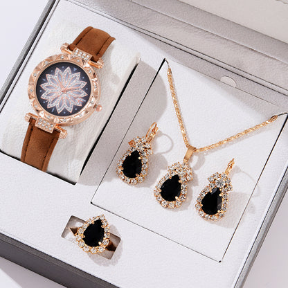 Conjunto de pulsera y reloj de cuarzo para mujer