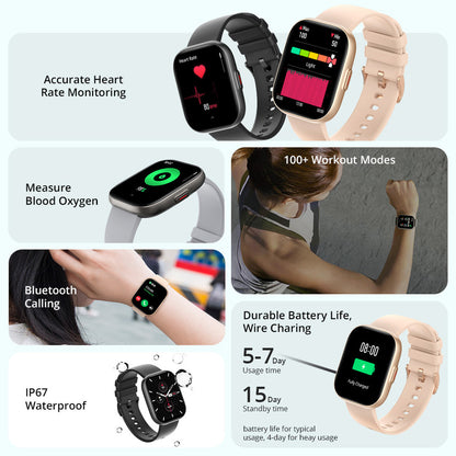 High-end Heart Rate Meter Step Plastic Call Smart Watch