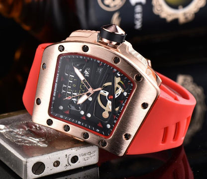 Ghost Head Silicone Belt Quartz Watch