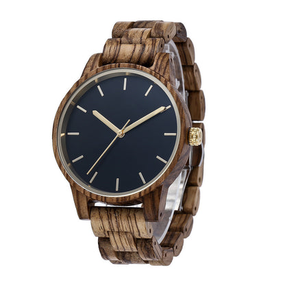 Reloj de madera vintage informal de moda